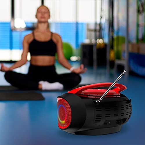 image for KLIM Boombox Portable Audio System - New 2023 - FM Radio CD Player Blu