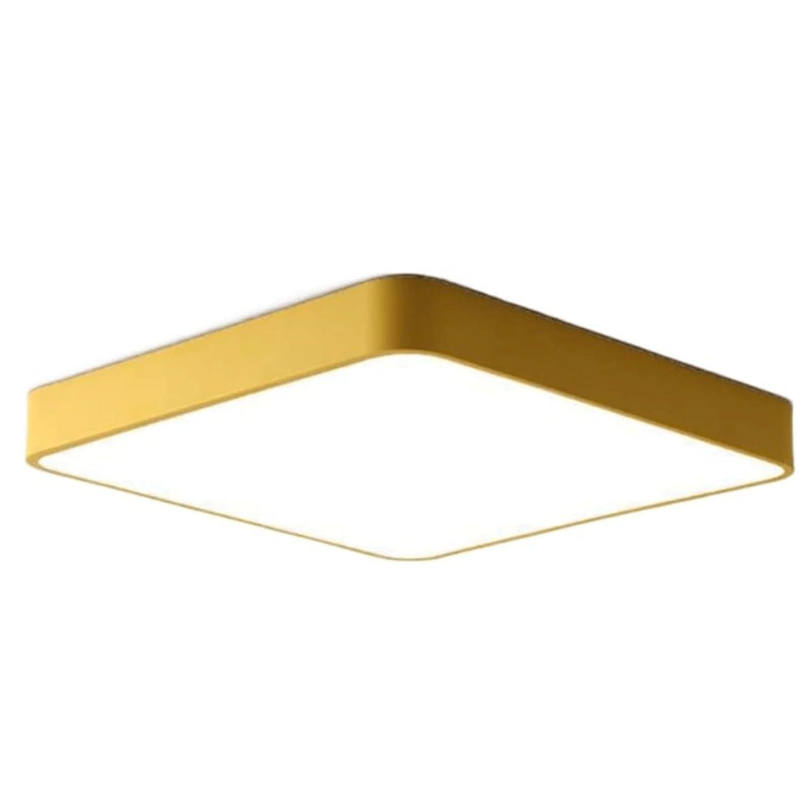 DUddTTW Flat Ceiling Light Fixture LED Close to Ceiling Light 6000K Flush Mount Lighting Chandelier Corridors Ceiling Lamp Minimalist(Gelb,40cm/15.7in)