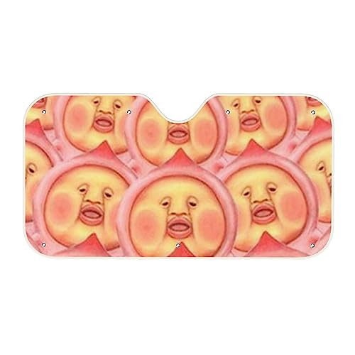 こびとづかん サンシェード 日除け フロントサンシェード 軽自動車 遮光 断熱 防熱 Uvカット 吸盤8個付 春夏秋冬用 オールシーズン 簡単取り付け 人気 車用品 キャラクター かわいい 雑貨 130*70 140*76