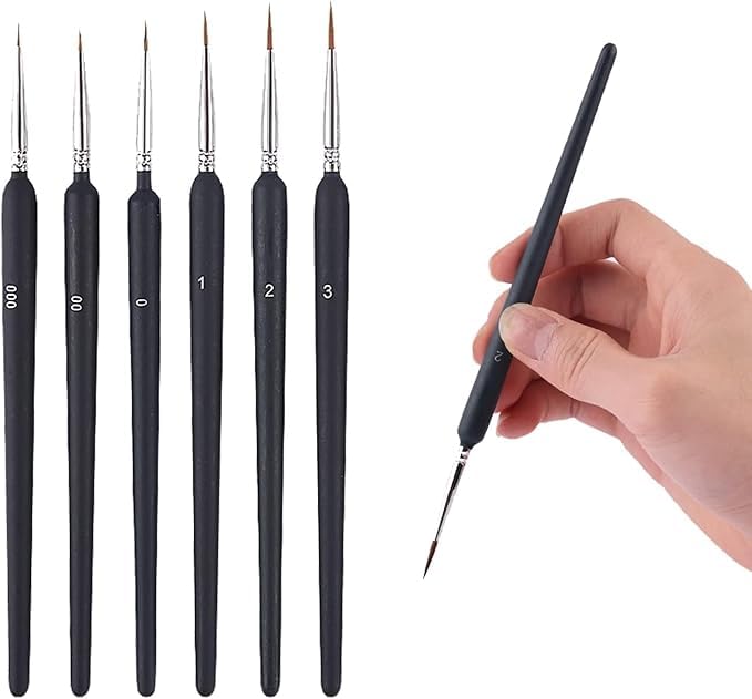 See full amazon price history chart for KASHTGO Nylon 6Pcs Paint Brushes Set for Fine Detailing Round Pointed Tip(Tip-000,00,0,1,2,3) (Black) KASHTGO Nylon 6Pcs Paint Brushes Set for Fine Detailing Round Pointed Tip(Tip-000,00,0,1,2,3) (Black) (B0DC49S26L) Amazon Price History, Amazon Price Tracker