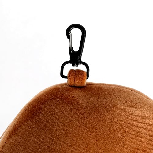 Almohada de felpa redonda para viaje miniatura 6