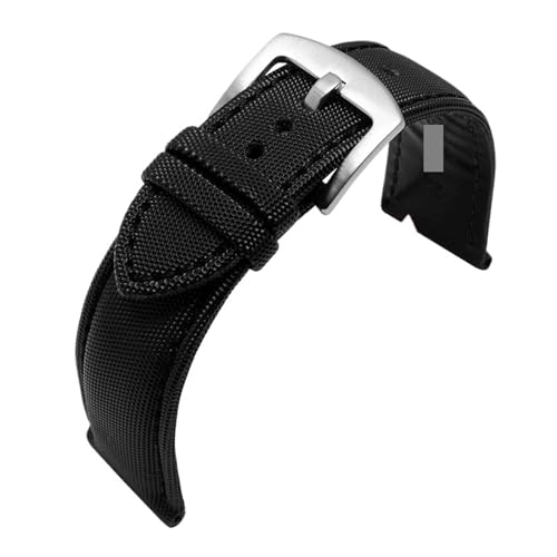 Bracelet de montre en cuir et nylon 20-24mm pour Tudor et Breitling