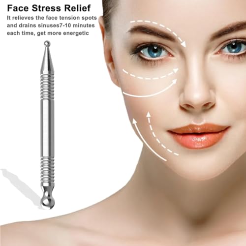 Image of Stainless Steel Acupuncture Pen-Deep Massage Tool- Reflexology Trigger Point Massage Tools for Relief Pain Full Body Relaxing Self-Massage Acupressure
