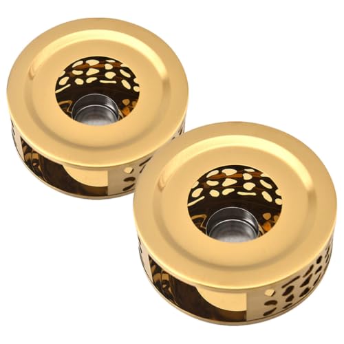 Calentador de té de acero inoxidable de alta resistencia Luxshiny con base para vela segura 2