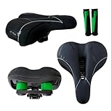 Banco Selim Bicicleta Elastômero Extra Beach Big Macio Confortável Com Manopla(Verde)