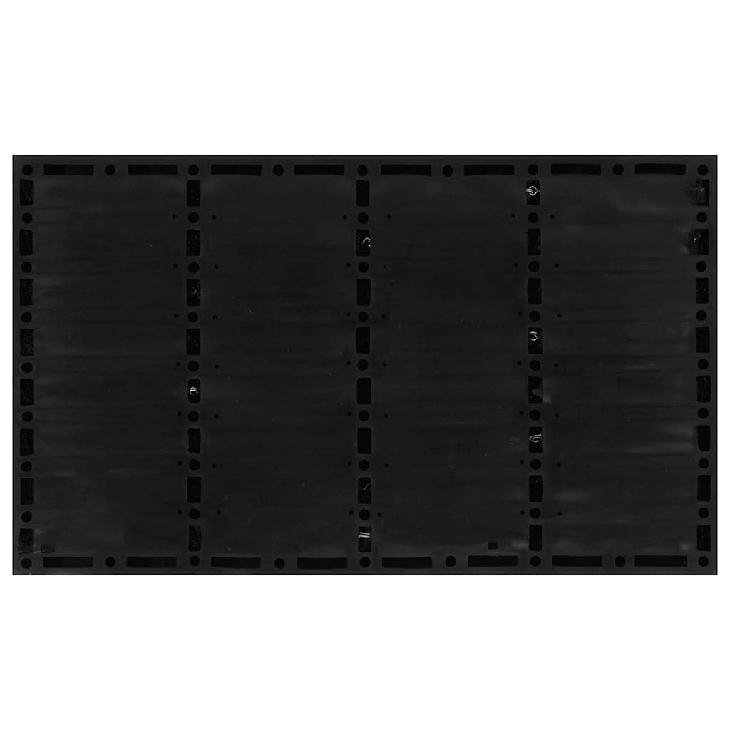 Felpudo Rectangular 45x75 cm Caucho y fibra de coco | Parte inferior de goma antideslizante, antisuciedad, aspiradora, plegable, para interior y exterior