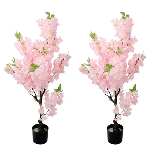 2 Pack Artificial Cherry Blossom Tree, 36