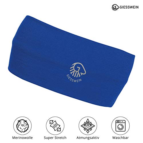Giesswein - unisex hoofdband van dubbellaags merinojersey voor dames en heren, ademend, vochtregulerend, hoofdband voor mannen en vrouwen, voor wintersport & helmen, skiën - Afbeelding 5