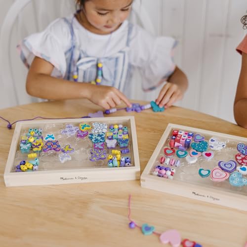 Image of Melissa & Doug Sweet Hearts and Butterfly Friends Bead Set of 2-250+ Wooden Beads