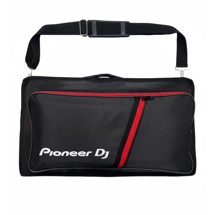 Pioneer DJ Ddj-400 ve Ddj-FLX4 Uyumlu Laptop Bölmeli Kırmızı Kadife Astarlı Soft Case DJ Controller Taşıma Çantası