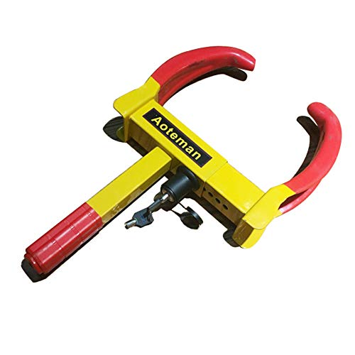 Preisvergleich Produktbild JIEH Verdickt Verstellbar Radkralle Reifenkralle Parkkralle Radschloss,Diebstahlsicherung, Radsicherung Geeignet Für Autos, Motorräder Usw.