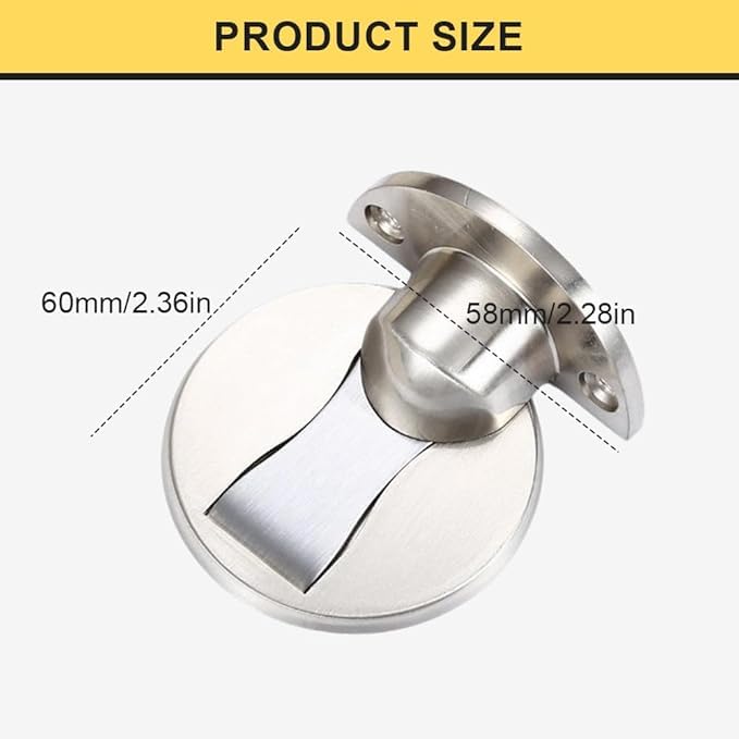 Topes Para Puertas De Aluminio Sumnacon Tope Magnético Resistente Para Puerta, Tope De Puerta De Acero Inoxidable Con Imán Para Suelo De Pared, Soporte Magnético Resistente Con Tope De Puerta Magnético