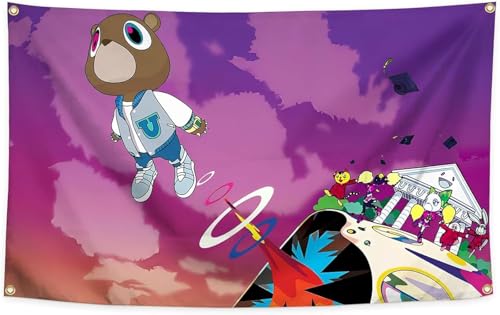 YOYNIIRE Kanye West Flag 3X5 Ft Tapestry Funny College Bedroom Room Dorm Wall Decoration Party Poster Gift YE Banner With 4 Brass Grommets
