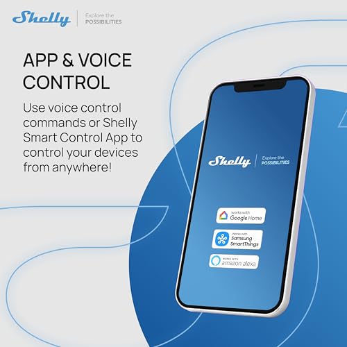 Shelly Plus 2PM | WiFi & Bluetooth 2 Channels Smart Relay Switch with Power Metering | Home Automation | Roller Shutters | Remote Control | Alexa & Google Home | iOS Android App