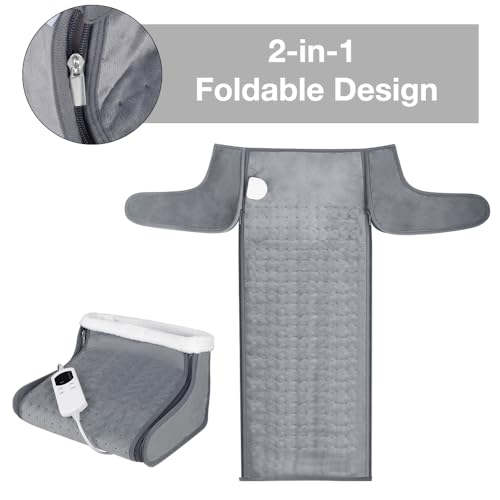 ZOYDP Electric Foot Warmer, 3-in-1 Foot Warmers, Electric Feet Warmer with 4 Timer & 6 Temperature Settings, Heated Foot Warmers, Feet Warmers, Machine Washable, Overheating Protection ZOYDP Electric Foot Warmer, 3-in-1 Foot Warmers, Electric Feet Warmer with 4 Timer & 6 Temperature Settings, Heated Foot Warmers, Feet Warmers, Machine Washable, Overheating Protection