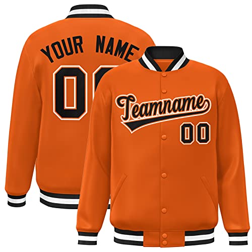 KXK Personalized Men's Varsity College Jacket Baseball Bomber Coats Sweatshirt Custom Stitched Letter & Number