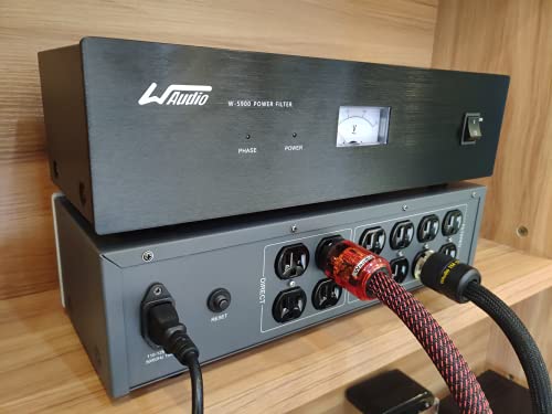 Image of WAudio 3.3FT AC Power Cable 10AWG HiFi Audiophile Power Cord with US Plug IEC Connector
