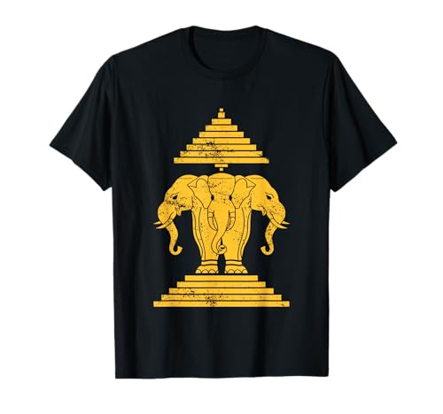 Erawan Éléphant à trois têtes royaume du Laos T-Shirt