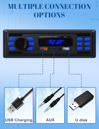 Radio para Auto Bluetooth Single DIN con Control y Manos Libres miniatura 3