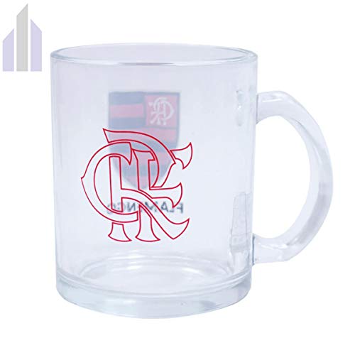 Caneca Vidro e Abridor Inox Cr Flamengo 320 Ml Mileno
