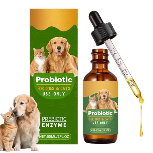Liquid Probiotic Drops For Dogs And Cats,Digestive Health Drops For Dogs With Gut,Support Supplement,Internal Balance Proper Development Itchy Skin For All Dog&cat Breeds
