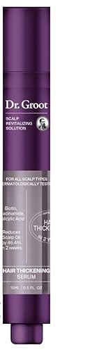 Dr. Groot Award-Winning Hair Thickening Serum for Hair Loss, Thinning Hair, Korean Hair Care, Scalp Treatment, Clinically Tested, Thicker Hair, Reduces Oil, Roll On