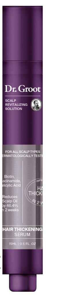Dr. GrootAward-Winning Hair Thickening Serum for Hair Loss, Thinning Hair, Korean Hair Care, Scalp Treatment, Clinically Tested, Thicker Hair, Reduces Oil, Roll On