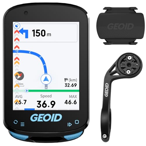 Image of GEOID CC600 Color Screen Bike /Cycling Computer Wireless - Route Navigation with Re-Route Planing, WiFi & Bluetooth, Fast 5s GPS Positioning, with CS600 Cadence /Speed Sensor for Cycling