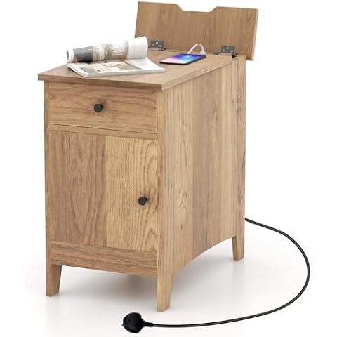 Table d'Appoint COSTWAY avec Prises Cover