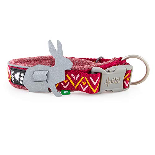 Hurtta Razzle-Dazzle Halsband für kleine Hunde, Gepolstert, 100% recyceltes Polyester, Rot 25-35 cm