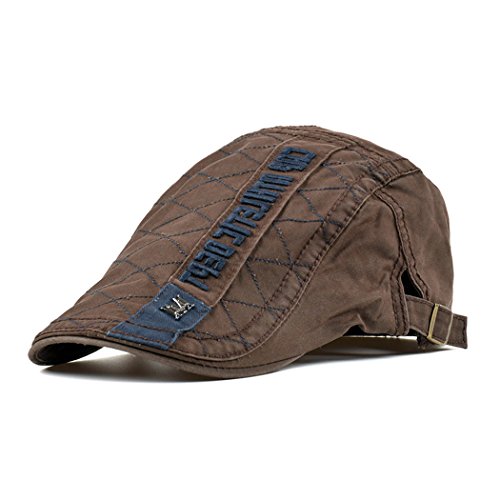 Material: Cotone e poliestere Adantico Uomo Cotone Cappello Flat cap (Marrone)