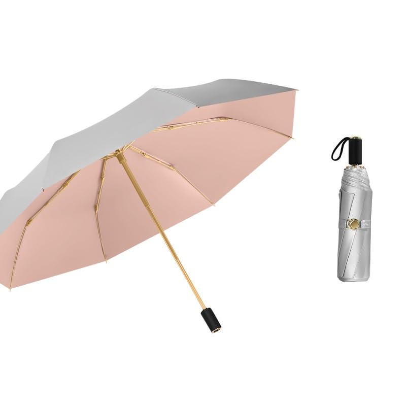 RENEESME Umbrellas For Rain Women's Double Layer Parasol Reinforced Umbrella Solid Color Parasol Strong Umbrella For Wind And Rain(Color:D)