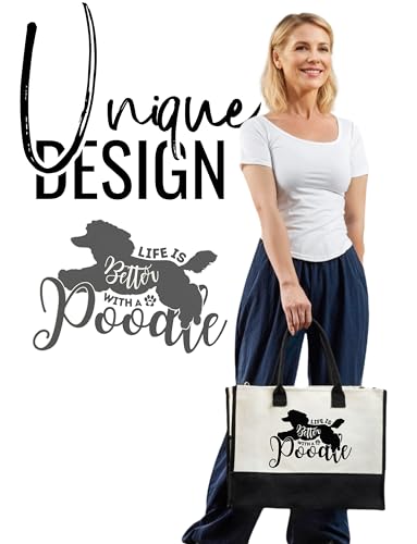 Bolso Tote de lona con cremallera y correa de hombro miniatura 4