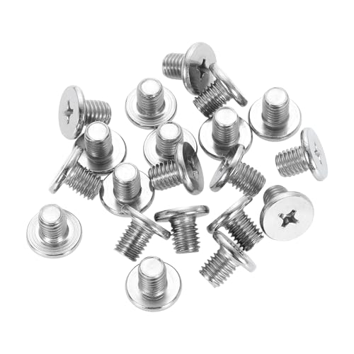 QUARKZMAN Viti A Testa Piatta E Rotonda M8-1.25 X 10mm 20Pcs 304 Acciaio Inox Phillips Guida Macchina Viti Hardware Fissaggio Per Collegamento Mobili