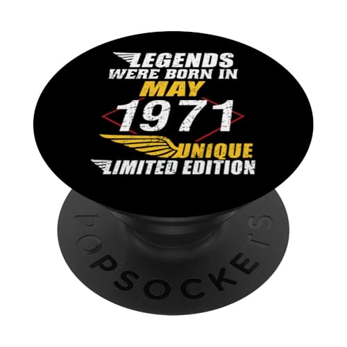 Cumpleaños Mayo 1971 Edición Limitada Regalo Legend May PopSockets PopGrip Intercambiable