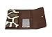 Brown Giraffe Print Clutch Wallet with Checkbook Holder with Brown Trim