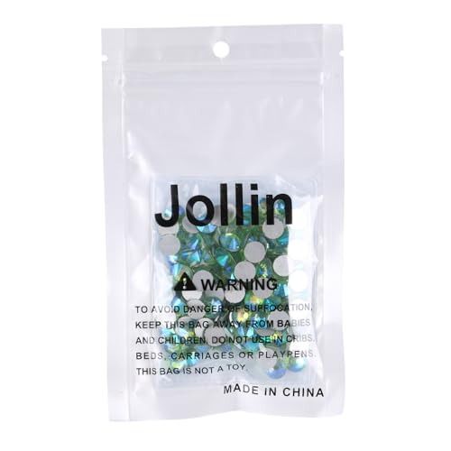 Image of Jollin Crystal Flatback Rhinestones for Crafts 8.4mm SS40, Light Green AB | Glue Fix, 144pcs Glass Rhinestones Gems for Bedazzling, Clothes, Tumblers, Nails, Shoes, Bags, Caps & Accessories Decoration