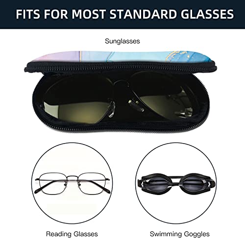 Image of Sunglasses Soft Case with Carabiner Ultra Light Neoprene Zipper Glasses Case