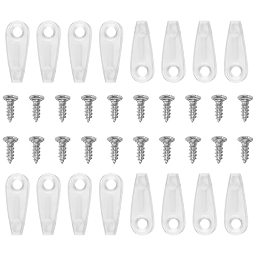 Image of HARFINGTON 50Pcs Picture Frame Backing Hardware Clip with 50Pcs Screws Turn Button Fasteners Set Picture Turn Backing Clips for Craft Hanging Picture Drawing, Transparent