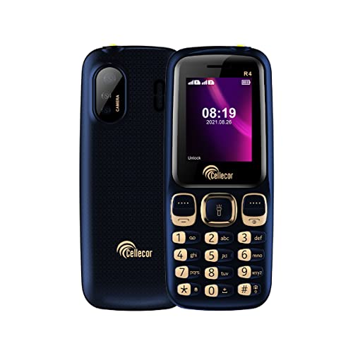 Image of CELLECOR R4 Dual Sim Feature Phone 1000 mAH Battery with Torch Light, Wireless FM and Rear Camera (1.8 inch Display)