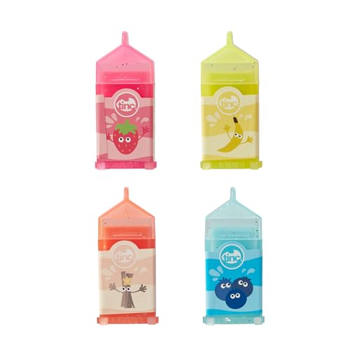 Tinc Mini Milk Lip Balms, Delicious Fruity Scents: Strawberry, Banana, Vanilla and Blueberry, Keeps Lips Moist, Gift Idea - Image 3