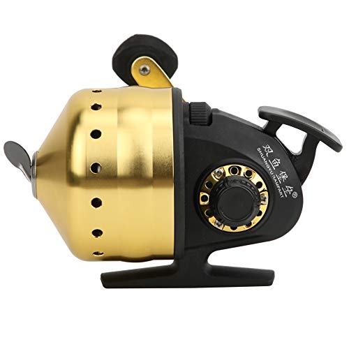 T Best Fishing Reel, Outdoor Bow Fishing Spincast Reel Inside Lines Closed Fishing Reel Care Accessories (Golden) Fishing Wheels and Fishing Maintenance Tools