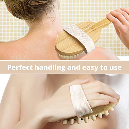 DryBrushing Doucheset |3 in 1 Borstels | Houten Drybrush Badset met Badborstel Lichaam Borstel en Gezichtsreiniger… - Image 3