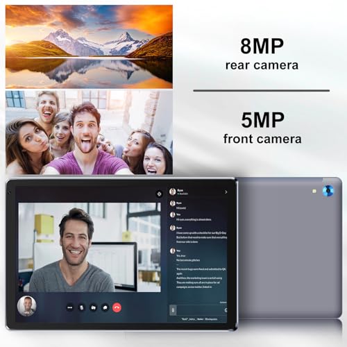 FYMLCPFY Tablet 10 inch, Android 13 Octa-Core Processor Tablet with 8+128GB Storage, TF 1TB, Dual 5MP+8MP Camera, WiFi 6, Bluetooth 5.0, 5000mAh Battery, Performance Tablet (Grey) - Image 5