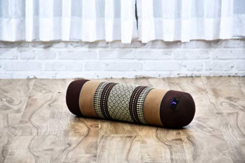 Image of Leewadee Small Yoga Bolster - Shape-Retaining Cervical Neck Roll, Tube Pillow for Comfortable Reading, Kapok Filling, 22 x 6 x 6 inches