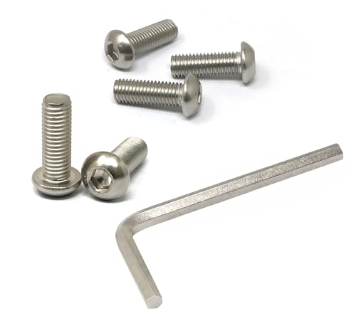 Image of iexcell 5 Pcs M12 x 35mm Thread Pitch 1.75 mm Stainless Steel 304 Hex Socket Button Head Cap Screws Bolts Kit