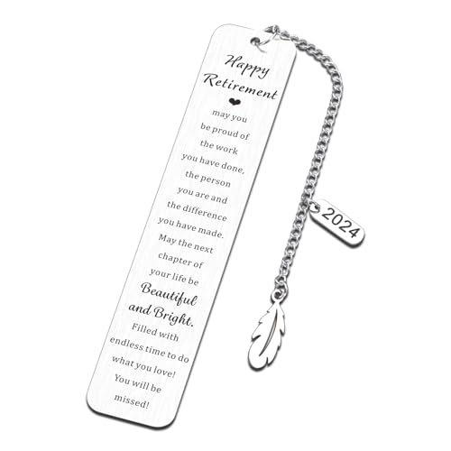 FRluceat 2024 Retirement Gifts for Women Men Best Retirement Gifts for Mom Grandma Coworkers Happy Retirement Bookmarks Going Away Gifts for Retired Teacher Nurse Appreciation Gift for Employee Boss