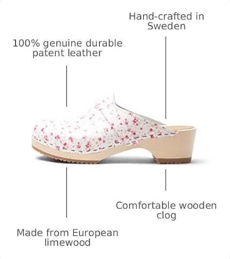 VERKA Women's Wooden Clogs from Sweden - LEDIG