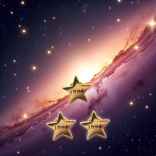 Image of 3 Pcs i Tried Stars Enamel Pin Creative Pop-Enamel Pin Lapel Badges Brooch Funny Brooches and Pins Fashion Jewelry