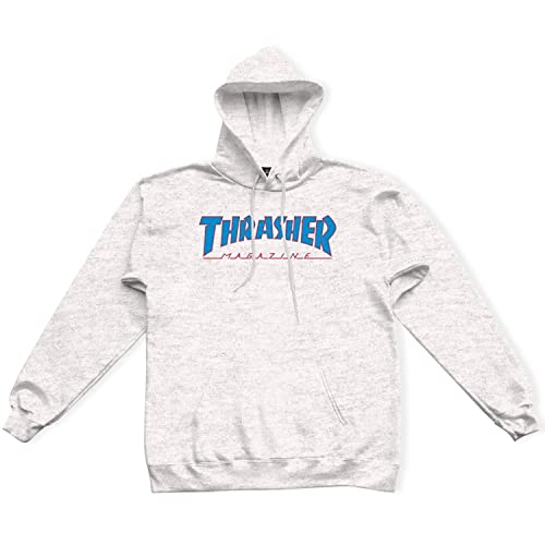 THRASHER, Sweat outlined hood, Ash grey - S